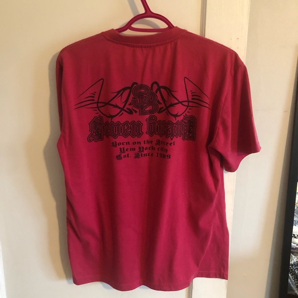 ✨Very Rare!✨ Vintage Y2K Seven Brand Jeans Fuschia Tshirt - LRG - Picture 7 of 7